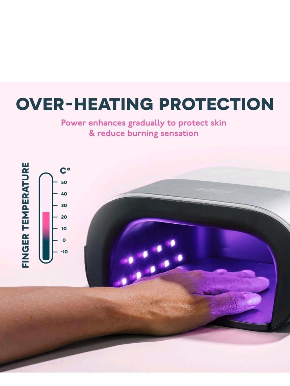 SUNUV LED Nail Lamp with Purple Curing Lights